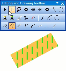 Indicate direction of an area pattern