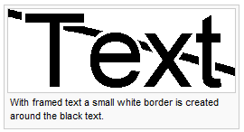 framed text