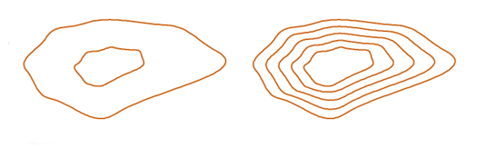You can insert contour lines with the Interpolate Objects function.