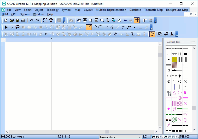 Place text object