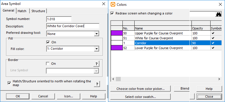 Create new color and symbol for slightly transpartent background