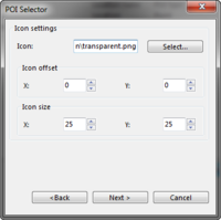 POI Icon settings (if chosen)